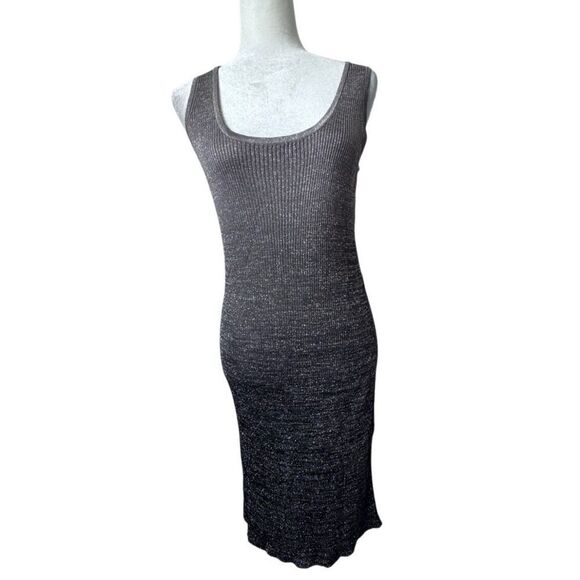 Michael Mims Kathy Cole Black Metallic Dress Body Con Vintage SZ L - Picture 1 of 14